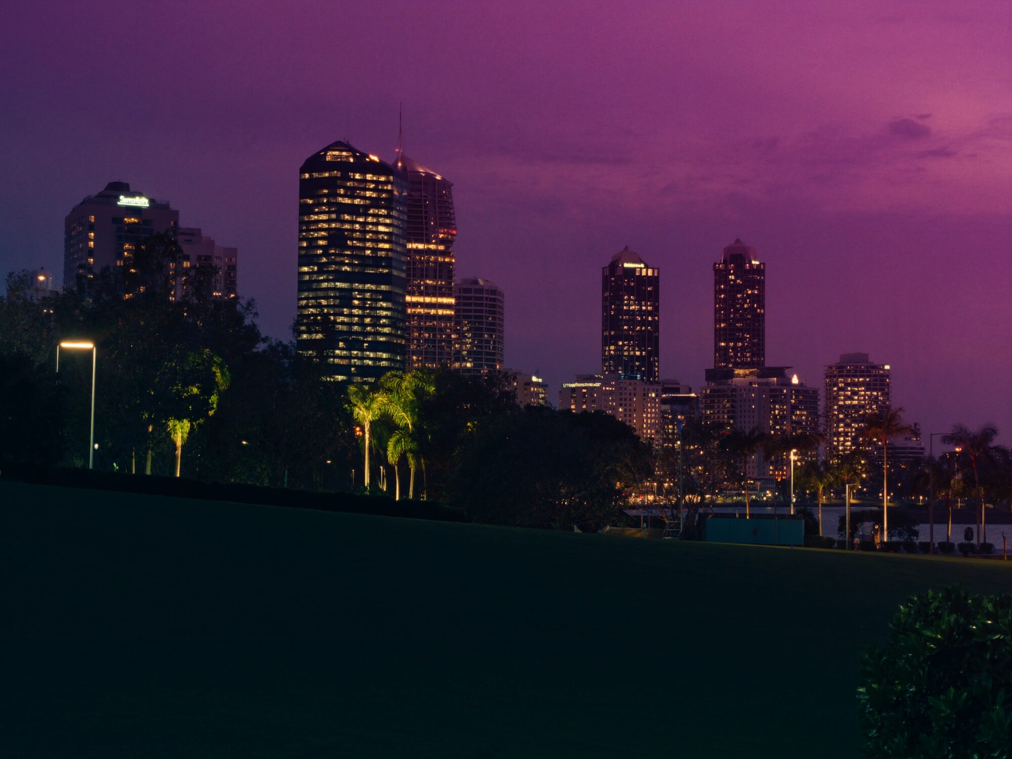 Darwin city skyline along the Esplanade