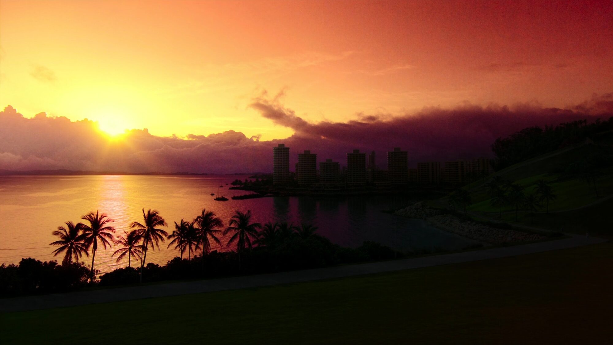 A Darwin home above the Arafura Sea at sunset