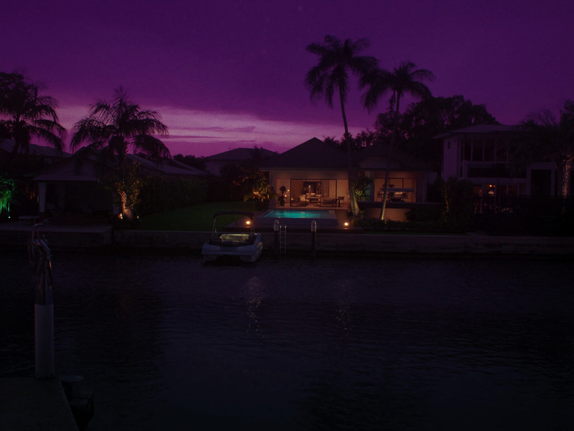 Canal villa at Bayview with a private pontoon and pool