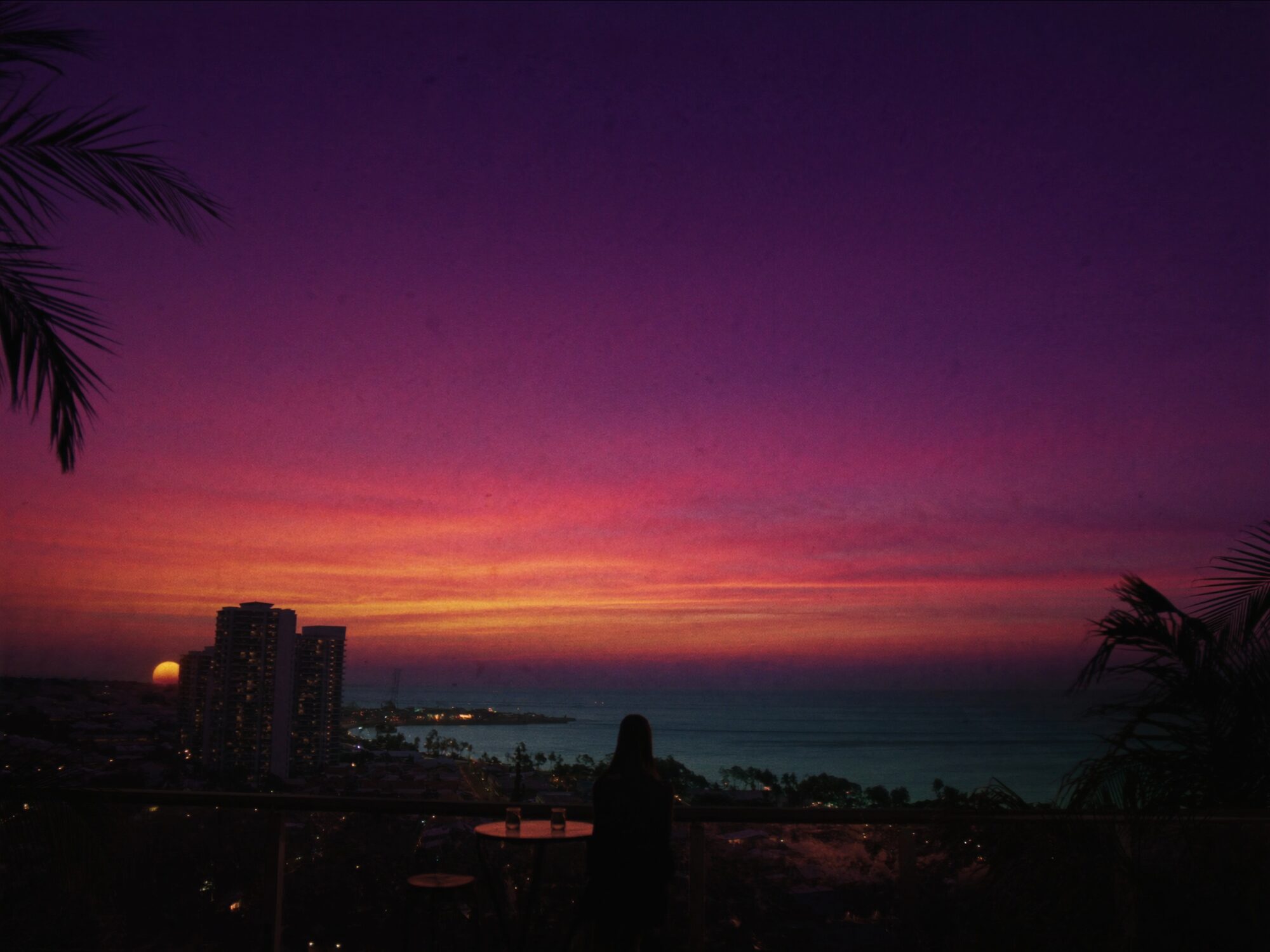 High apartment over Darwin Harbour at sunset